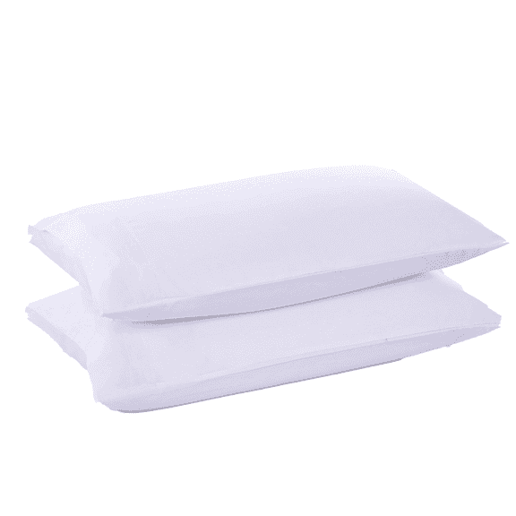 AUQ 2 Pcs Pillow Covers,20"×30" Sturdy and Tear-Resistant Cotton Pillow Protector,No Slipping and Vibrant Colors Pillowcases Standard,White