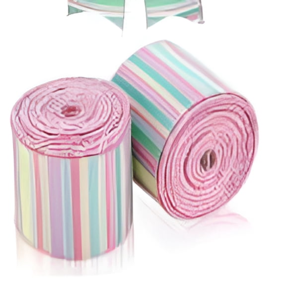 AUQ 2 Rolls Easter Burlap Ribbon with Wired Edge Spring Pastel Wired Ribbon for Present Wrapping Crafting Easter Wreath Decorations