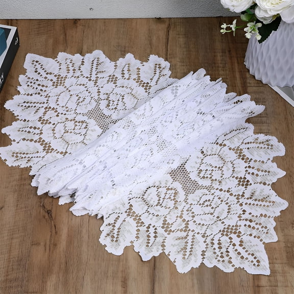 AUQ 2026 New 1 Pack Crochet Lace Table Runner Doilies for Table,Lace Dresser Scarf for Wedding Party Dining Banquet Decor