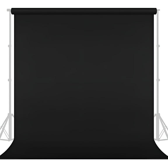 AUQ 2026 New [1 Pack] Photo Studio 6 X 9 Ft. Black Backdrop Reflective and Non-Gloss Surface Black Photo Background Screen for Photography,Video,Streaming,Portrait