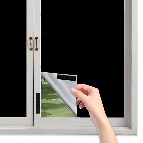 AUQ 2026 New 100% Blackout Shades for Bedroom,Portable Diy Window Blinds No Drill Blackout Window Curtains with Magic Tape for Baby Nursery,Travel,Dorm Room