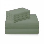 AUQ 2026 New 100% Pure Egyptian Cotton 800 Thread Count Sheet Set,4 Pc Set,Sateen Weave,King Size Sheet Set Soft Luxury Bedding,Fits Upto 21" Inch Deep Pocket Sage Solid,King Size