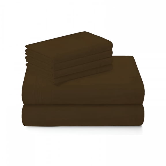 AUQ 2026 New 100% Pure Egyptian Cotton 800 Thread Count Sheet Set,4 Pc Set,Sateen Weave,King Size Sheet Set Soft Luxury Bedding,Fits Upto 21" Inch Deep Pocket (Chocolate Solid,Queen Size)
