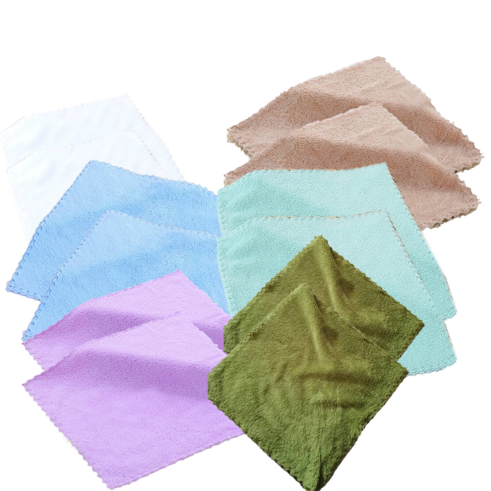 AUQ 2026 New 12Pcs Towels Solid Color Hand Towels Coral Fleece Hair ...