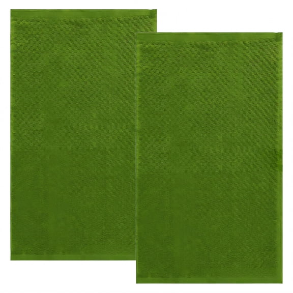 AUQ 2026 New 2Pcs Dish Towels for Kitchen Resilient Weaving Tea Towels Oil Gripping Surface Wash Rags for Kitchen Cooking Drying Green