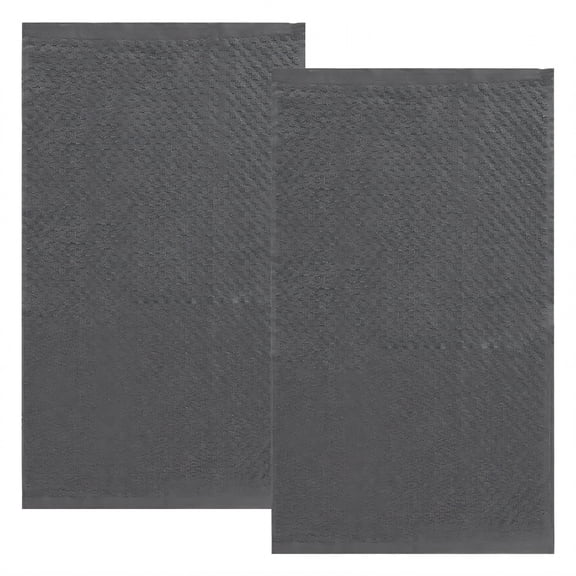 AUQ 2026 New 2Pcs Dish Towels for Kitchen for Drying Cleaning Wiping Resilient Weaving Tea Towels Water Locking Fiber Wash Rags Gray