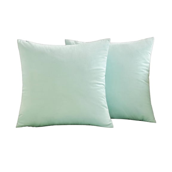 AUQ 2026 New 2Pcs Pillow Covers Comfortable Touch Suitable for Various Home Decoration Styles Pillowcases Hidden Zipper Simple Design Versatile Square Cushion Case 18X18In,Light Green