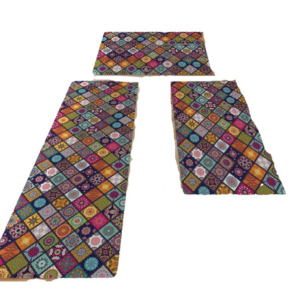 AUQ 2026 New 3Pcs Kitchen Rug Non Slip Dot Backing Kitchen Runner Dense Edge Stitching Alfombras Para Cocina Style 7 for Kitchen Pantry Dining Hallway