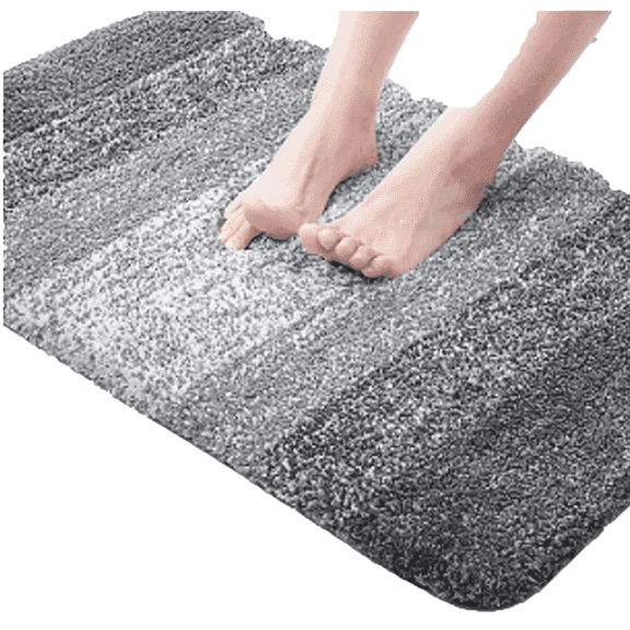 AUQ 2026 New Bathroom Rugs Thickened Microfibers Bathroom Decor Cloud Like Softness and Comfort Shower Mat for Bathroom Shower Floor Blue