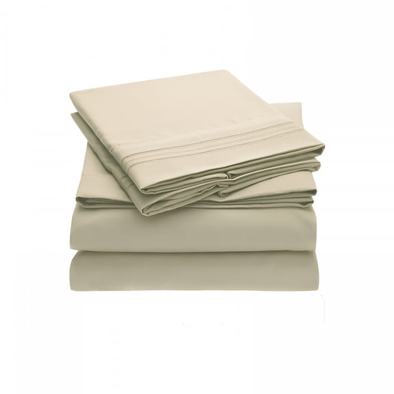 AUQ 2026 New Bed Sheets Set-800 Thread Count 100% Egyptian Cotton Sheets-4 Piece Sheet Set Fits Mattress Up to 24 Inch Deep Pocket Sateen Weave for Soft Fitted Sheet-Ivory Solid Queen Size