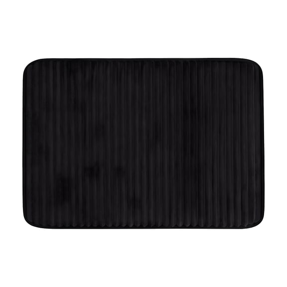 AUQ 2026 New Black Performance Foam Bathmats for Bathroom Bath Rugs for Bathroom,Shower,Vanity,Pool 20"X 32" Bath Rug