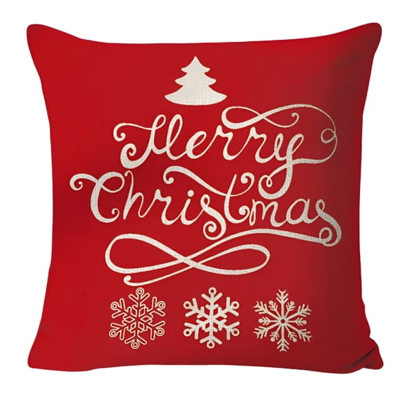AUQ 2026 New Christmas Throw Pillows,18X18In Decorative Red Cushion with Merry Christmas Tree Design,Festive Winter Home Decor for Couch Sofa Living Room,Ideal Holiday Gift Christmas Pillows