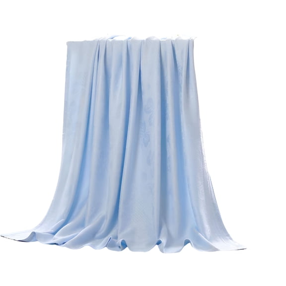 AUQ 2026 New Cooling Blanket Weighted Blanket,Cooling Breathable Cloth Summer Blanket Queen Size,King Size Aesthetic Soft Lightweight Cooling Sheets for All Seasons 39.3"X47.2" Blue L