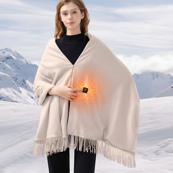 AUQ 2026 New Cordless Throw Blanket,Heated Blanket Battery Operated,Wearable Usb Heated Blanket,On the Go Cordless Heated Throw,Portable Cordless Heated Throw Shawl