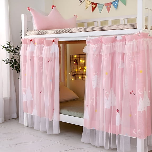 AUQ 2026 New Dorm Bunk Bed Curtain Home Privacy Bed Cloth Shading Curtain Net Bed Tent Dustproof Bed Canopy Single Sleeper Bedding Curtain Blackout Cloth Student Dormitory Tent Lightproof