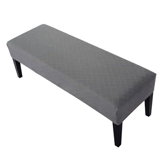 AUQ 2026 New Dust Removable Stretch Bench Cover Fabric Polyester Long Chair Slipcovers for Dining Room, Kitchen, Entryway, Patio