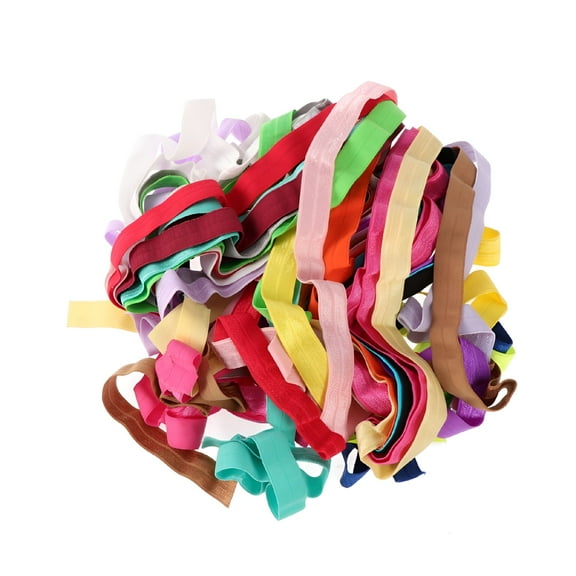 AUQ 2026 New Elastic Band Sewing Nylon String Color Knitting Ribbon Binding Spool Colorful Knit Elasticity Foldover Over Fold Cord,For Knitting,Sewing,Craft Projects,Fabric Binding,Diy Creations