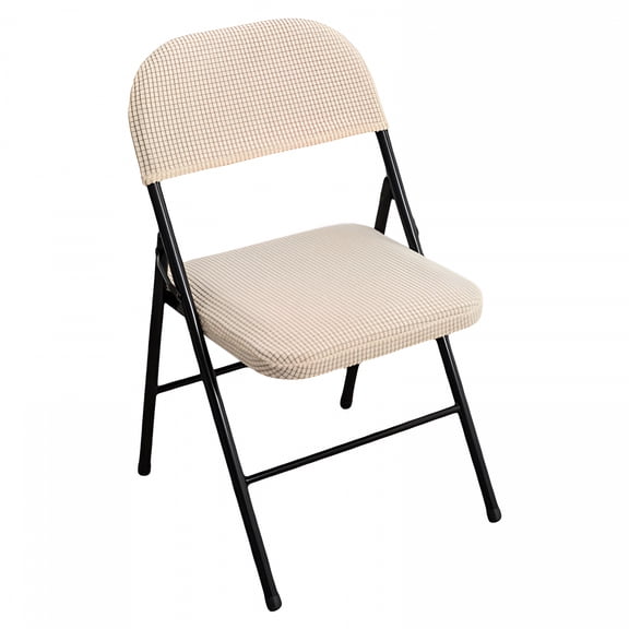 AUQ 2026 New Folding Dining Chair Seat and Back Cover Set,Stretch Chair Slipcover Folding Chair Cover Back Cover 2-Piece Home Decor