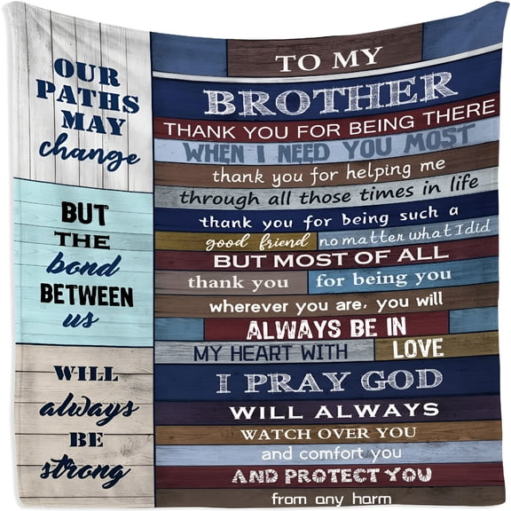 AUQ 2026 New Gifts for Brother Brother Gifts Blanket 60"X50" Bro Birthday Gift From Sister Cool for Him From Sisters Best Brothers Ever Throw Blankets Brother Gifts