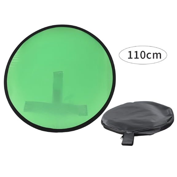 AUQ 2026 New Green Circular Backdrop Background Screen Collapsible Portable for Photo Video 110Cm for Photography,Video Shoots,Green Screen Editing,Content Creation,Studio Use