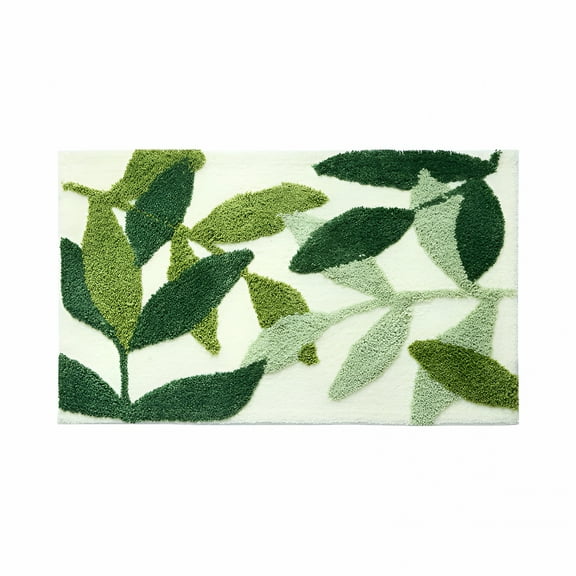 AUQ 2026 New Green Moss Rug Cute Floral Moss Bath Mat for Bathroom Flower Floor Rugs Fast Absorbent Soft Microfiber Plush Shag for Bathroom, Bedroom, Home Decor, Shower, Guest Rooms