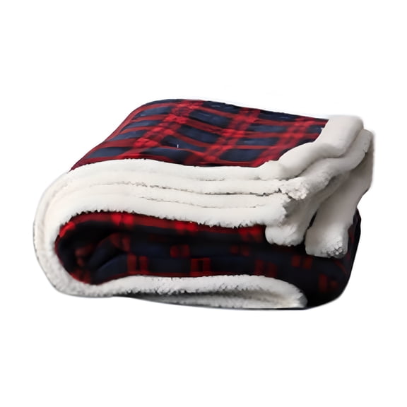 AUQ 2026 New Lamb Wool Blanket,Checked Printed Nap Blanket for Winter,Cozy Office Nap Quilt,Soft and Warm Polyester Fiber Throw for Living Room,Bedroom,Outdoor Use Blanket Throw Cozy