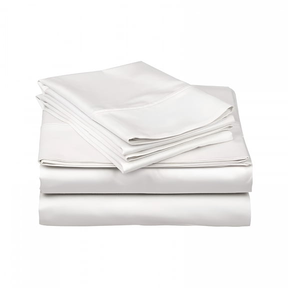 AUQ 2026 New Luxury 4 Piece Bed Sheets Set Cal King Size-White Solid 100% Pure Egyptian Cotton 800 Thread Count,Sateen Weave Sheet Set,Soft Long Staple Cotton,12 Inch Deep Pocket