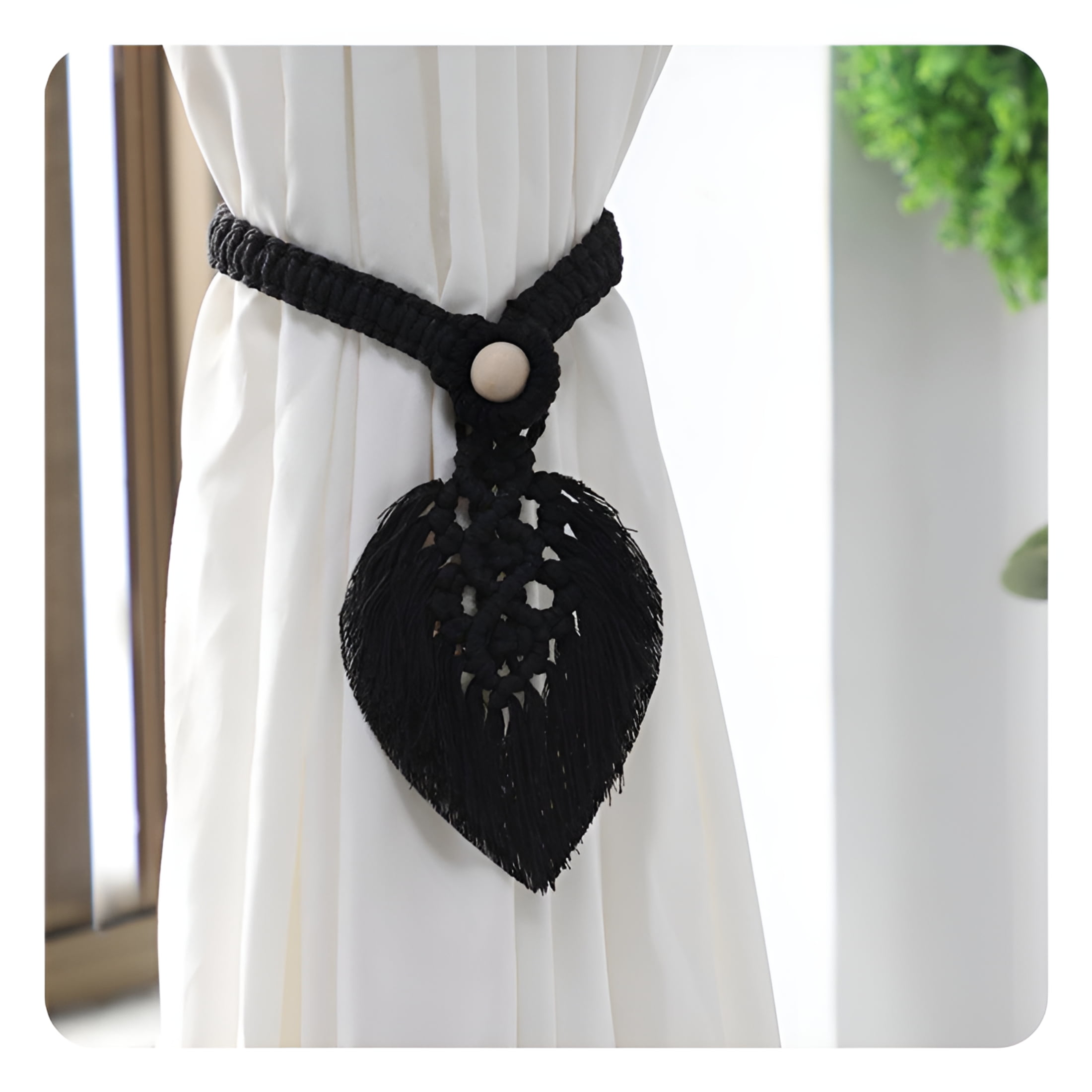 AUQ 2026 New Macrame Decorative Curtain Tiebacks Kawaii Boho Room ...
