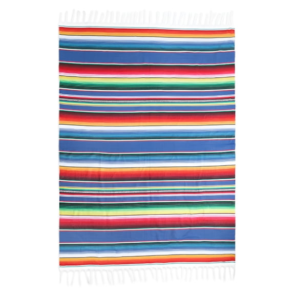 AUQ 2026 New Mexican Serape Blanket Bay Window Blanket, Beach Blanket Tatami Blanket Bed Blanket Table Cover Tapestry Blanket Picnic Blankets for Mexican Party Wedding Decorations, 275X35Cm