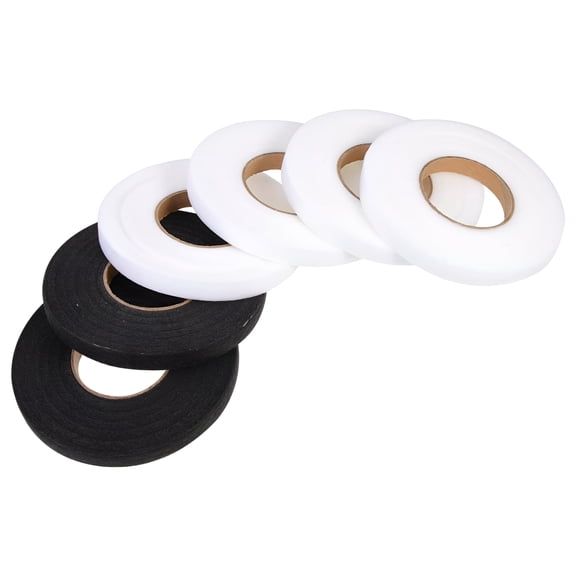 AUQ 2026 New No Sew Hem Tape Nonwoven Fabric Assorted Color for Clothing Repair,Diy Sewing,Fabric Projects,Crafts,6 Rolls for Clothes