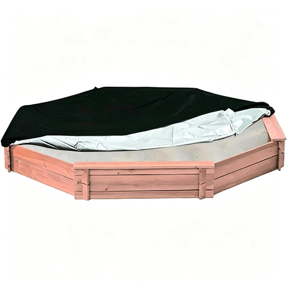 AUQ 2026 New Outdoor Octagon Sand Box Cover Heavy Duty Waterproof Tight Replacement Cover for 84" X 78" X 9" Octagon Sandbox with Elastic Hem 6.5 Ft X 7 Ft 84" X 78" X 9"