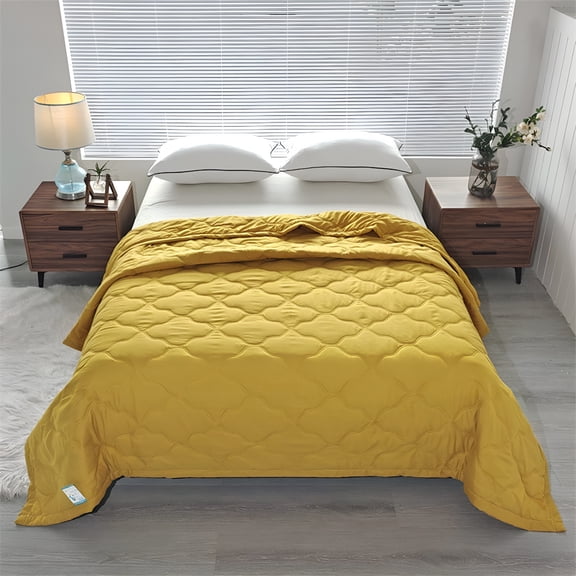 AUQ 2026 New Oversized King Soft Fit Plain Printed Washed Cotton Summer Quilt Ventilation Quilt Fall Quilts King Size for Summer Nights, Fall Bedding, Cool Weather, Bedroom Comfort, Luxury Sleep.