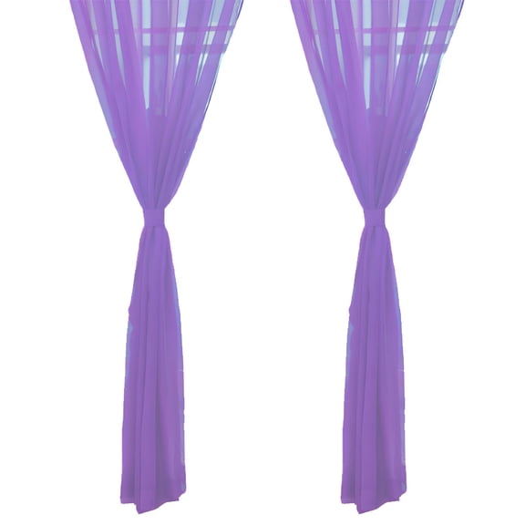 AUQ 2026 New Pink Sheer Curtains Classic Plain Style Blackout Curtains Ideal Wedding Decoration Curtains for Living Room for Bedroom Dining Room Study Purple