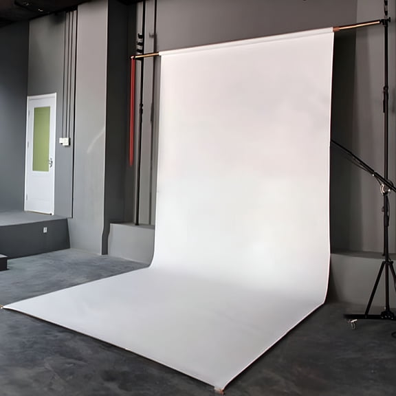 AUQ 2026 New Pure White Vinyl Photography Backdrop Cloth Studio Photo Background Props for Portrait,Product,Video,Interview,Still Life,Event 3*5Ft