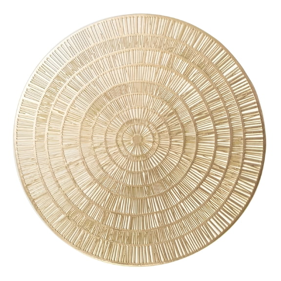 AUQ 2026 New Round Table Placemat Gold for Dining Table, Kitchen, Buffet, Caf, Restaurant, Party 15.8" Rd (1 Piece)