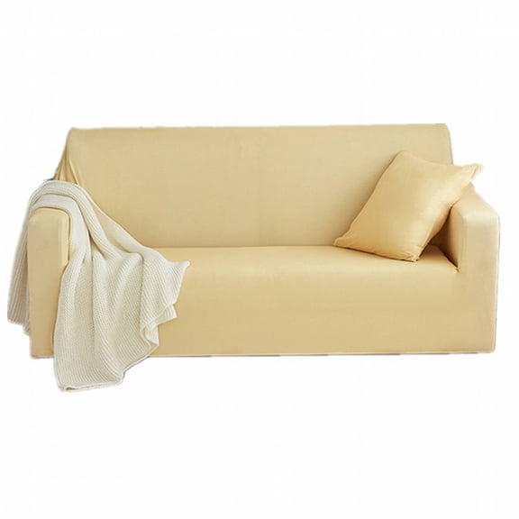 AUQ 2026 New Settee Covers Hassle Free Care Sofa Covers Premium Polyester Fabric Sofa Seat Covers for Living Room Office Family Room Yellow