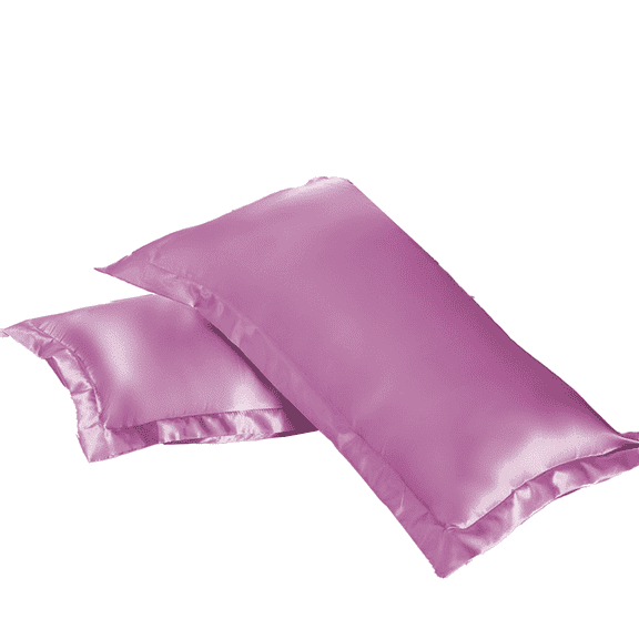 AUQ 2026 New Silk Pillowcases 19"29" Double Sided Satin Like Pillowcases Standard Convenient Envelope Closure Silk Pillow Case for Bedroom Travel Guest Room Plum