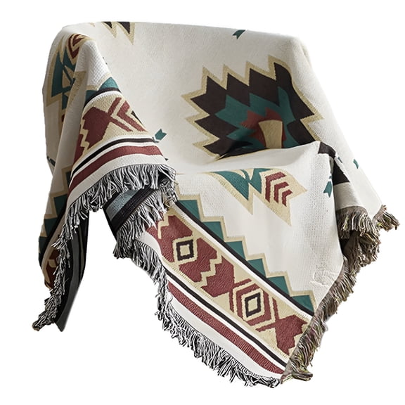 AUQ 2026 New Sofa Throw Blanket Thread Knitting Decorative Tapestry Cover Washable Air Conditioning Travel Pattern Printing Rug Decoration 90X150Cm for Sofa,Bed,Chair,Travel
