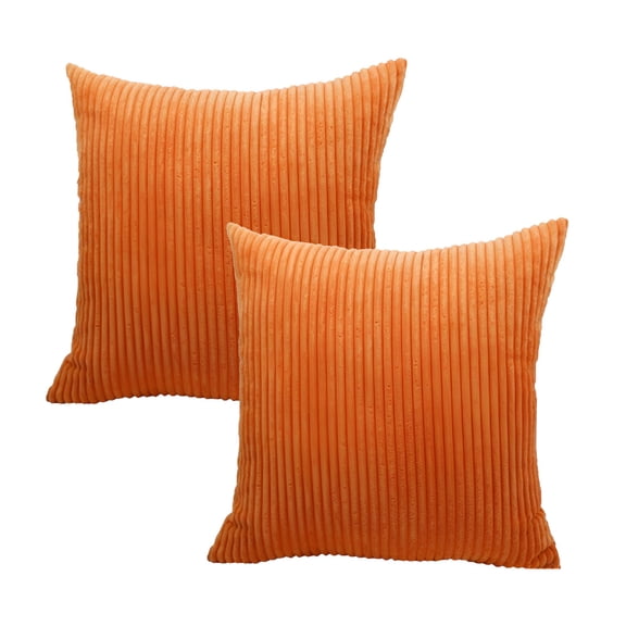 AUQ 2026 New Soft Corduroy Striped Velvet Square Decorative Throw Pillow Cushion for Couch 45*45Cm for Living Room, Bedroom, Sofa, Home Decor, Relaxation, Cozy Seating, Office