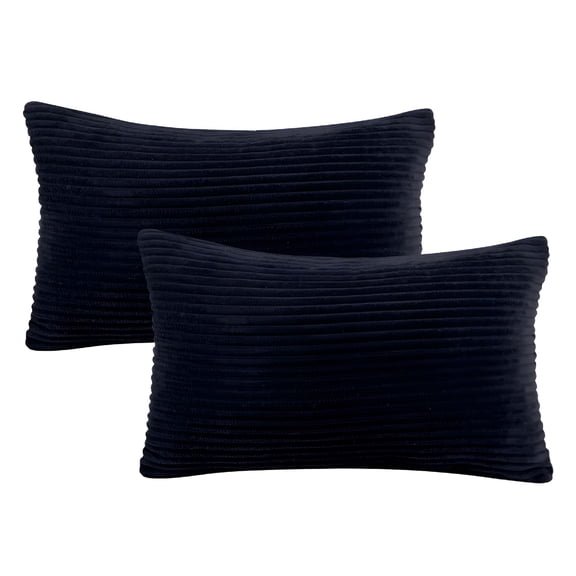 AUQ 2026 New Soft Corduroy Striped Velvet Throw Pillow Set 2-Pack 12", for Sofas, Living Rooms, Bedrooms, Home Decor, Relaxation, Cozy Accents