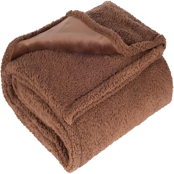 AUQ 2026 New Stain-Proof Blanket for Couples,Waterproof Splash Blanket for Bed for Sofa, Travel, Picnic, Pet, Camping (Brown,S: 28X40 In)