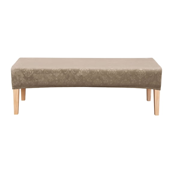 AUQ 2026 New Stretch Velvet Dining Bench Cover - Removable Slipcover for Kitchen Benches,Multiple Colors - Wrinkle Resistant for Dining Room, Kitchen, Breakfast Nook, Office