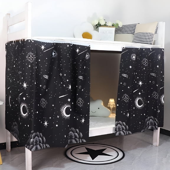 AUQ 2026 New Students Dorm Bunk Bed Curtain Privacy Bed Shading Curtain Net Bed Cloth Dustproof Blackout Bed Canopy Bedding Curtain Dormitory Tent Lightproof Cloth