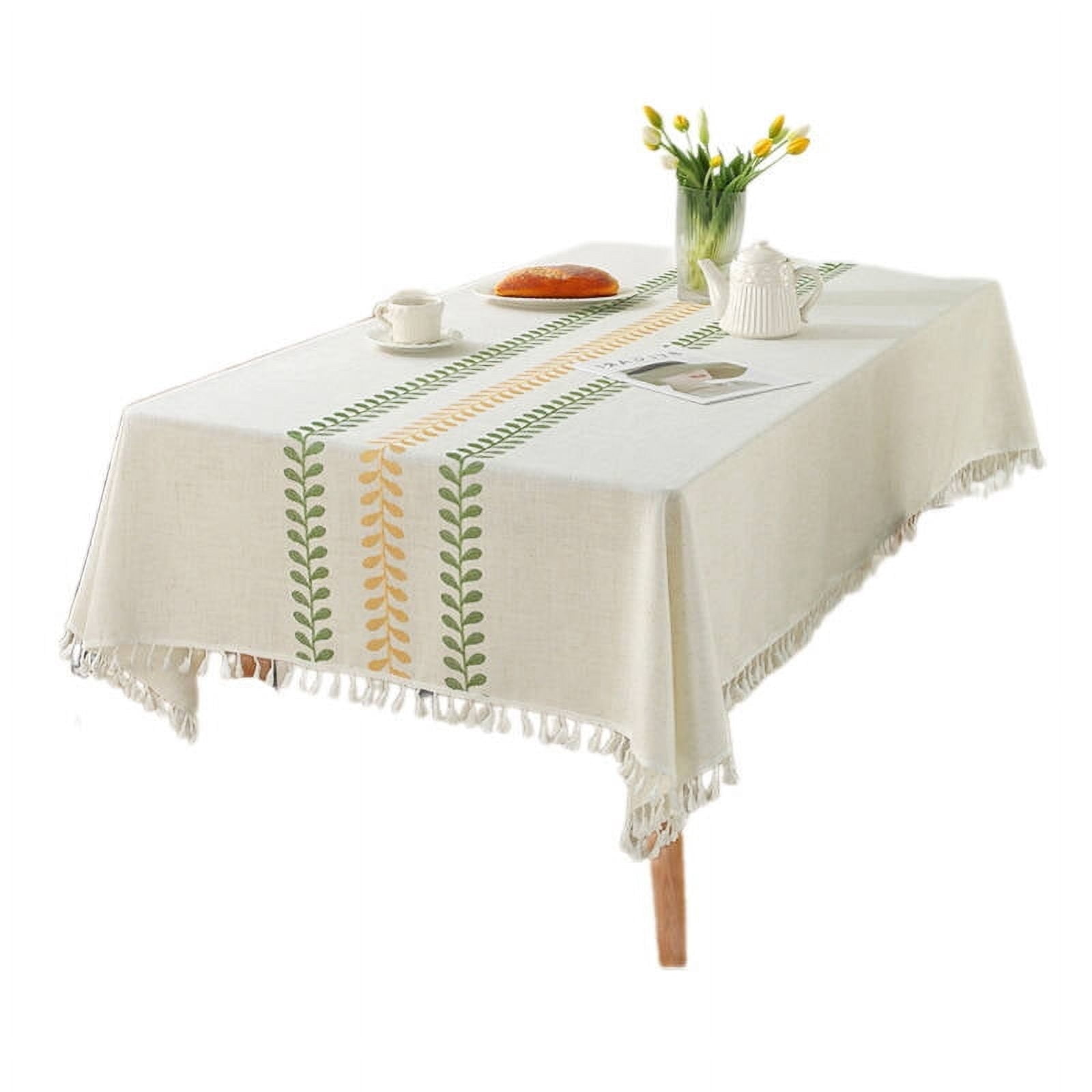 AUQ 2026 New Table Cloth Elegant Linen Rectangle Tablecloth Classy ...