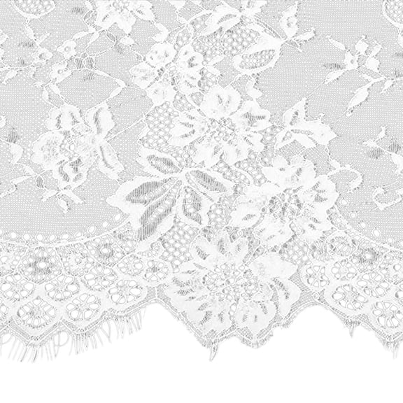 AUQ 2026 New Table Cloth Fade Resistant Colors Lace Tablecloth Practical and Aesthetic White Tablecloth White 59.06 in 118.11 in for Dining Special Occasions Home Decor Formal Events Weddings.