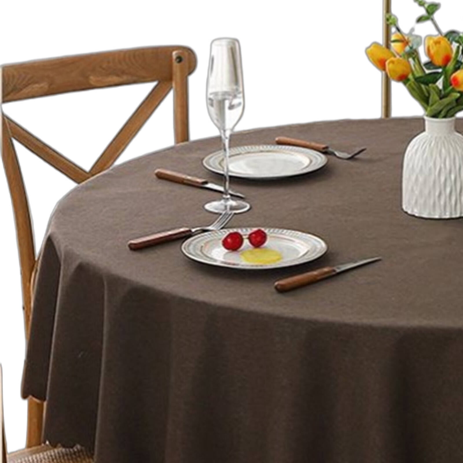 AUQ 2026 New Table Cloth Fresh Linen Round Tablecloth for Coffee Tables ...