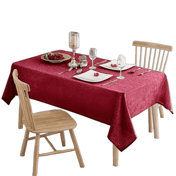 AUQ 2026 New Table Cloth Solid Linen Table Cover Practical Tablecloth for Dining and Holiday Parties for Dining Party Banquet 60*102Inch