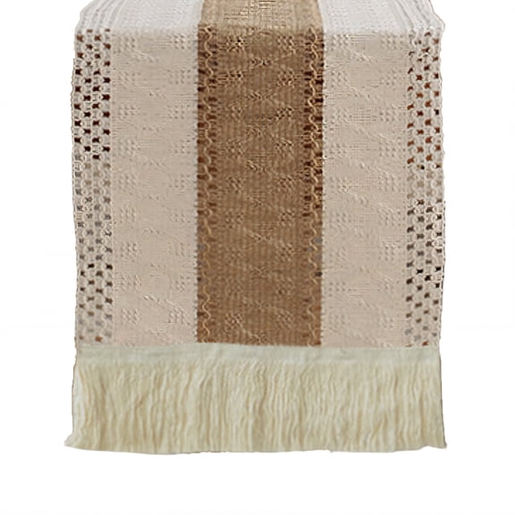 AUQ 2026 New Table Runner,Cotton Material Table Runner 48 Inches Long,Simple Upkeep Farmhouse Table Decor,Style2,30*120Cm