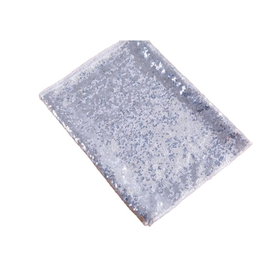 AUQ 2026 New Table Runner Full Sequin Design Table Mats Sparkling Party Decor Luxury Wedding Tablecloth Table Cover for Banquet Reception Silver 30*180Cm