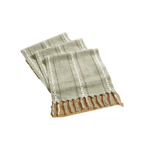 AUQ 2026 New Table Runner Rustic Farmhouse Style Boho Thick Burlap Linen for Dining Table Centerpiece Decor for Home Kitchen Dining Parties